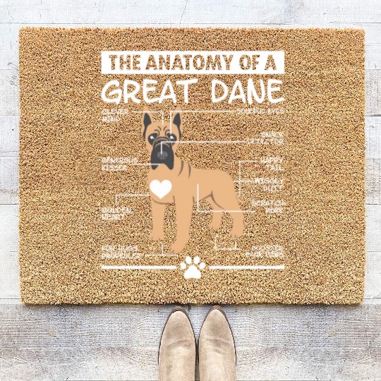 The Anatomy of A Great Dane Coir Doormats