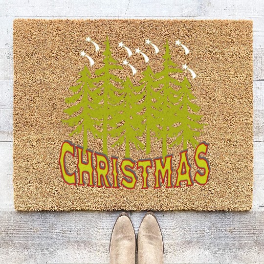 Happy Hallothanksmas Funny Christmas, Classic Coir Doormats
