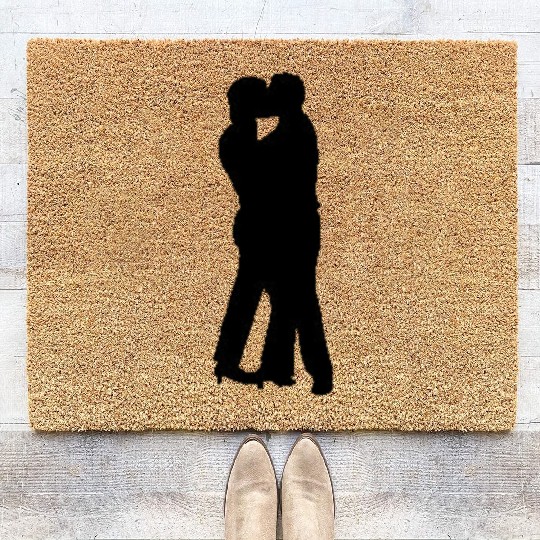 Couple kissing Coir Doormats