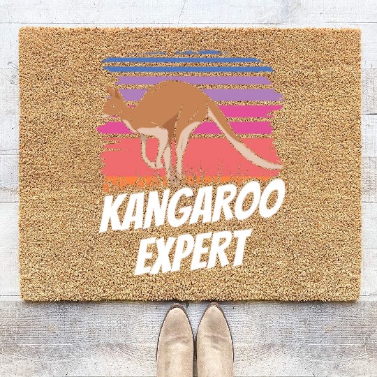 Kangaroo Expert Australia Lover Kangaroos Animal Coir Doormats
