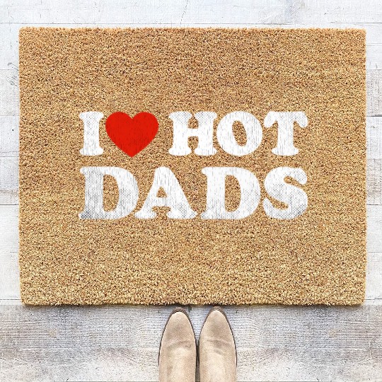 I Heart Hot Dads Outfit Y2K Adult Humor I Love Coir Doormats