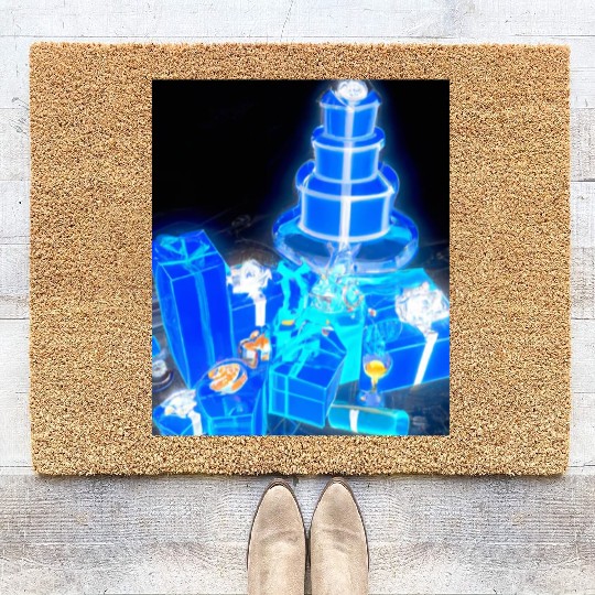 Christmas Blueprint Christmas Tree Blueprint Coir Doormats