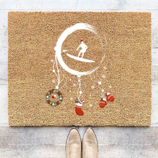 Winter dreamcatcher Christmas StandUpPaddle Coir Doormats