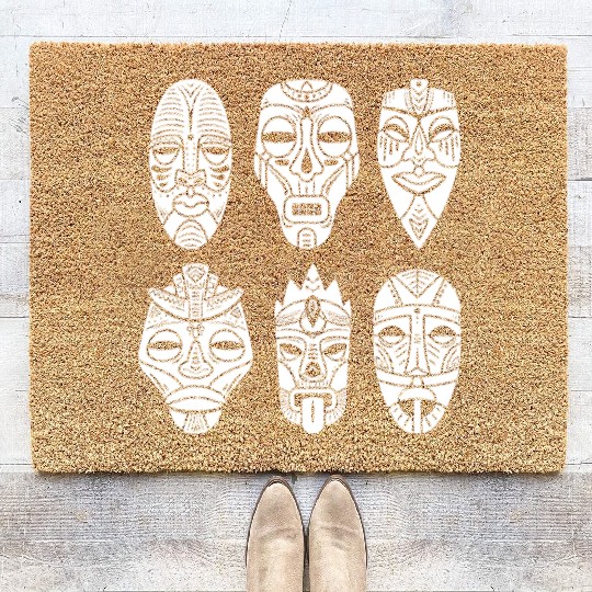 Maori Hei Tiki T Tattoo New Zealand Coir Doormats