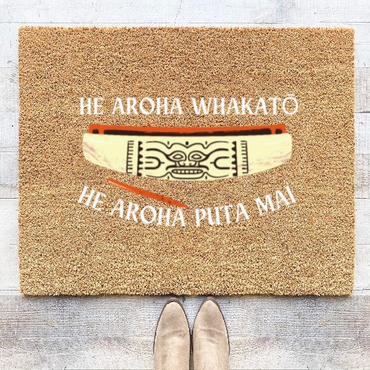 Maori Hei Tiki T Tattoo New Zealand Coir Doormats