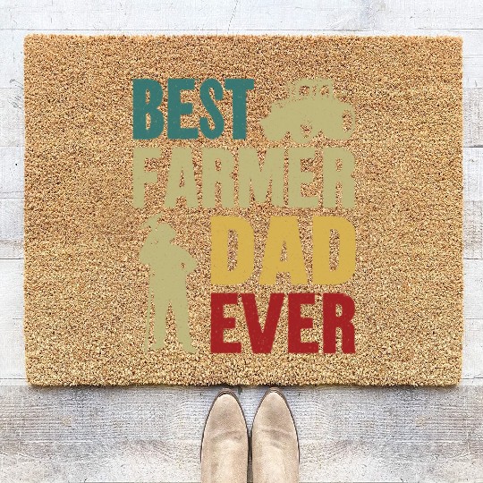 Farming Farmer Dad Father Vintage Coir Doormats