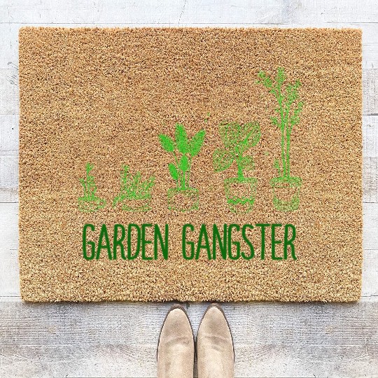 Garden Gangster Flower Enthusiast Coir Doormats