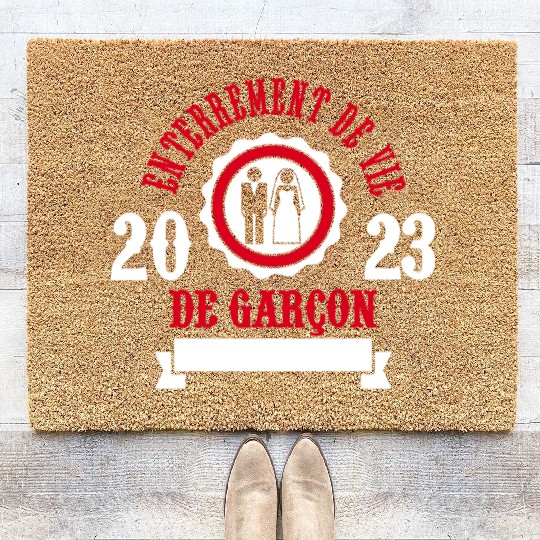 Bachelor Party 2023 - groom Game Over Wedding Coir Doormats