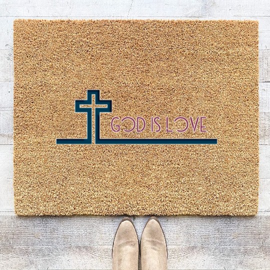 I am not ashamed of the gospel, God is love Coir Doormats
