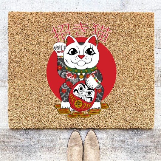 Maneki Neko Coir Doormats