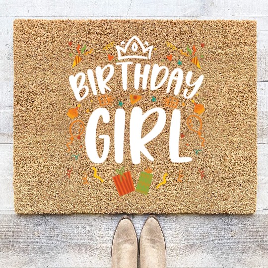 Birthday Girl Surprise Party Coir Doormats