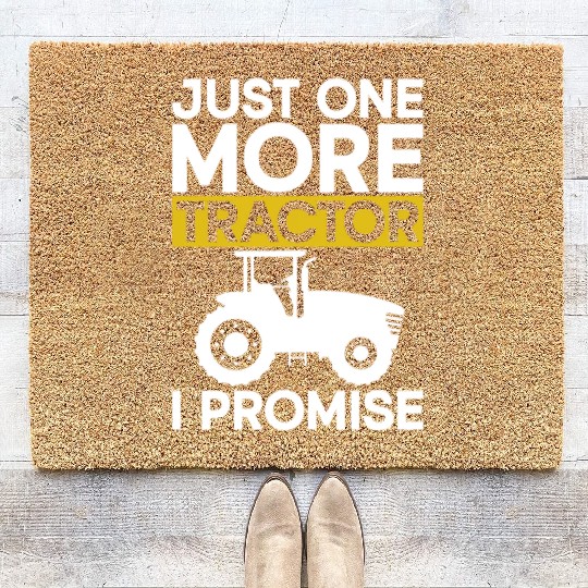 Farming Farmer Vintage Tractor Coir Doormats