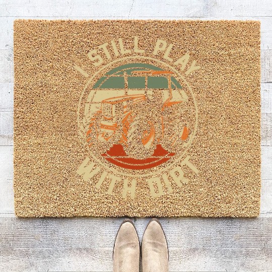 Farming Farmer Vintage Tractor Coir Doormats