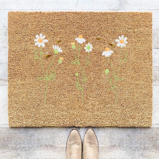 Marguerites Daisy Summer Daisies Flower Garden Coir Doormats