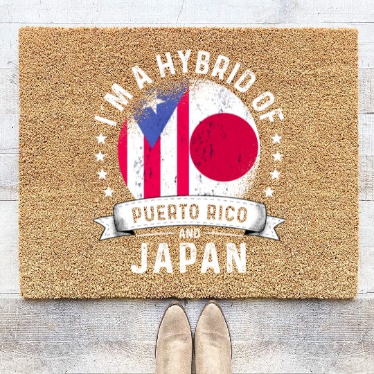 Puerto Rico Flag Japan Grown Country Flags Coir Doormats