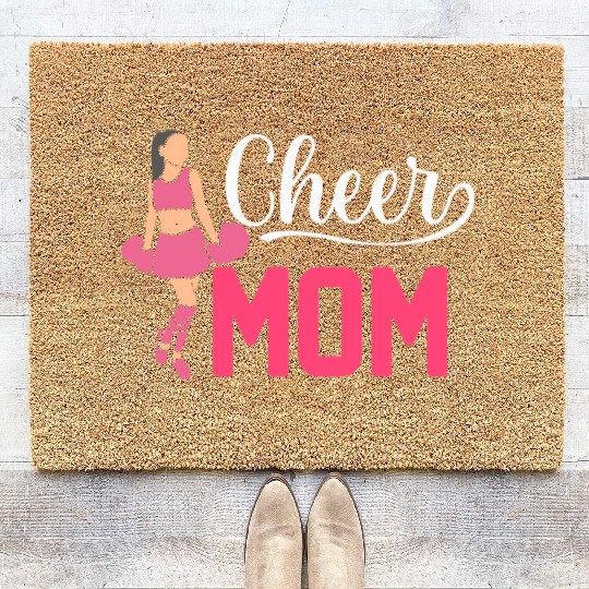 Womens Cheer Mom Gymnastics Cheerleading Mom Squad Coir Doormats