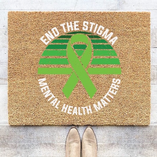End The Stigma Mental Health Matters Coir Doormats
