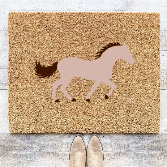 Design Running horse silhouette Coir Doormats