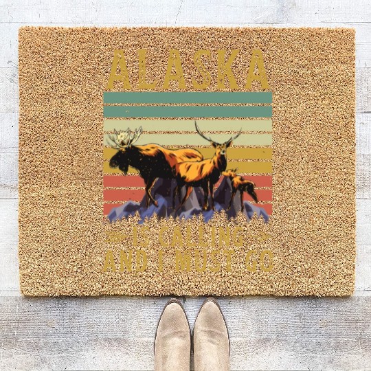 Alaska Gift USA Natur Bär Denali Grizzly Wald Coir Doormats