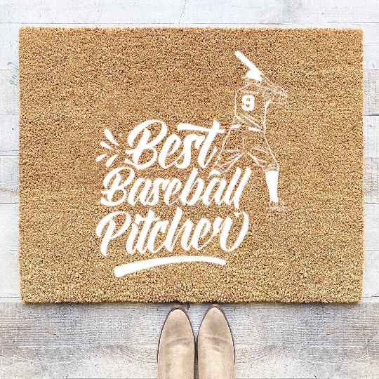 Best Baseball Pitcher Ever Player Sayings Hobby Coir Doormats