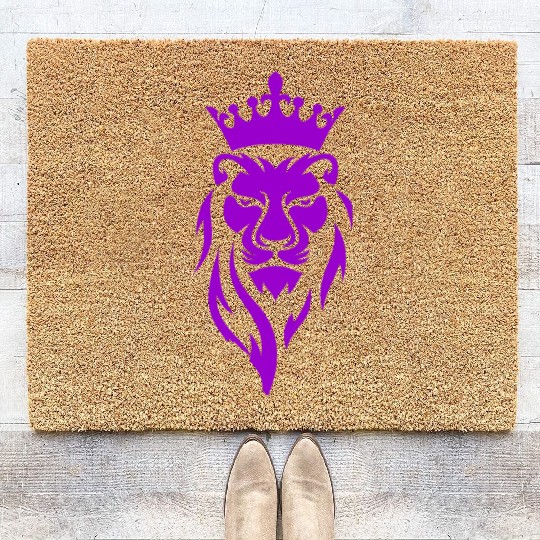 LION LILAC Coir Doormats