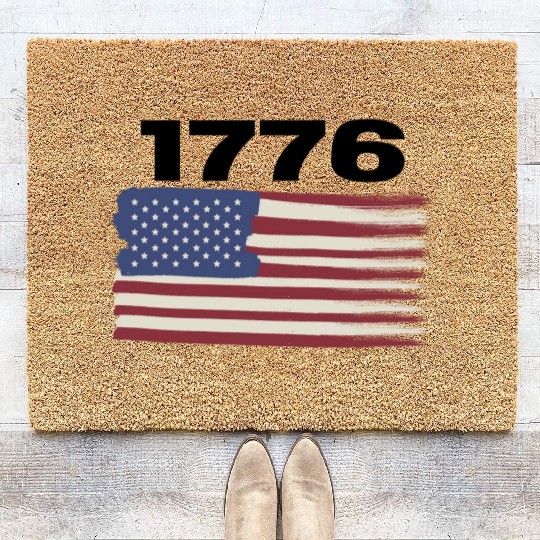 1776 | USA Flag| USA | America | United States Coir Doormats