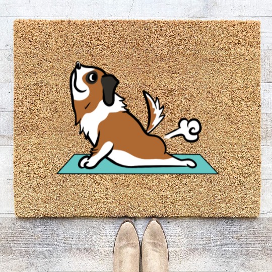 Saint Bernard Yoga Pose Coir Doormats