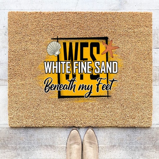 white fine sand beneath my feet Coir Doormats