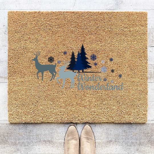 Let's meet in winter wonderland Coir Doormats