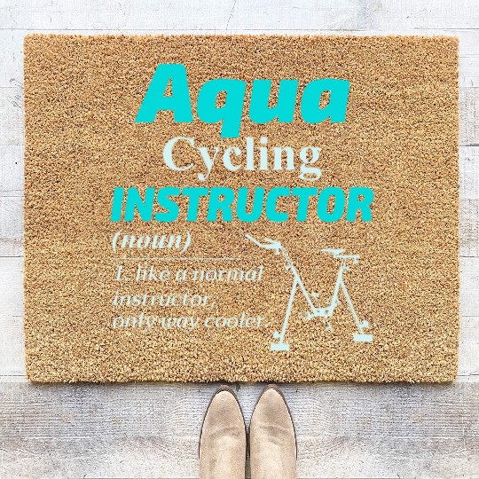Aqua Cycling Swimming Pool Fitness Training Coach Coir Doormats