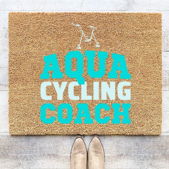 Aqua Cycling Swimming Pool Fitness Training Coach Coir Doormats