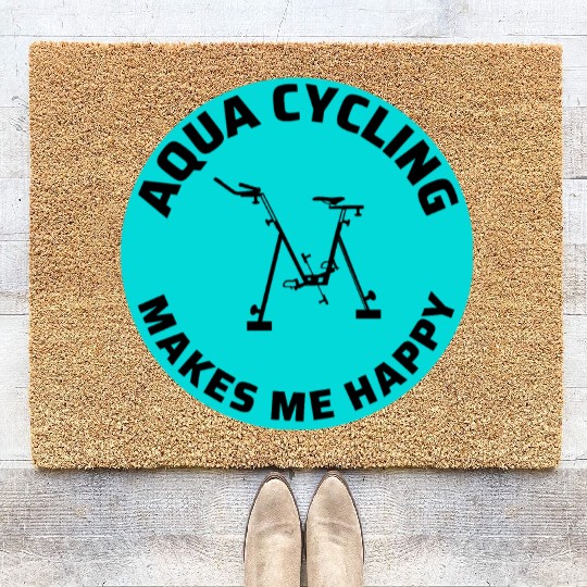 Aqua Cycling Swimming Pool Fitness Training Coach Coir Doormats