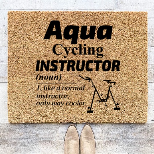 Aqua Cycling Swimming Pool Fitness Training Coach Coir Doormats