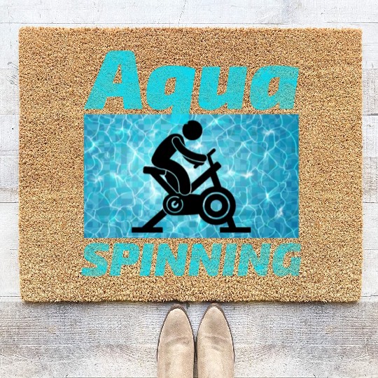 Aqua Cycling Swimming Pool Fitness Training Coach Coir Doormats