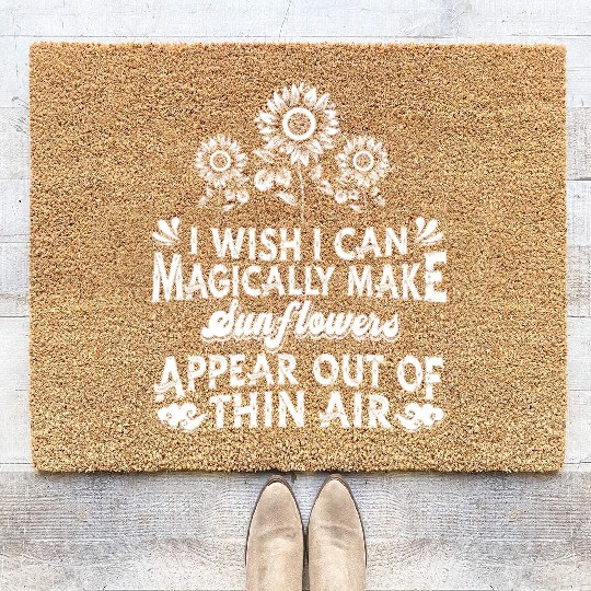 Garden Gardener Sunflower Gardening Coir Doormats