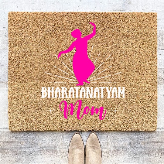 Bharatanatyam Mom Design for a Bharatanatyam Dance Coir Doormats