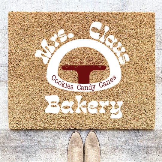 Christmas Coir Doormats, Mrs. Claus Bakery Coir Doormats,