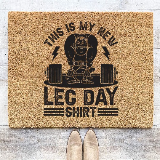 Gym Bodybuilding Leg Day Powerlifting Fitness Gym Coir Doormats
