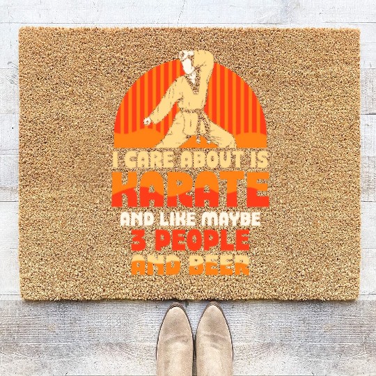 Karate and like maybe 3 people and beer Coir Doormats