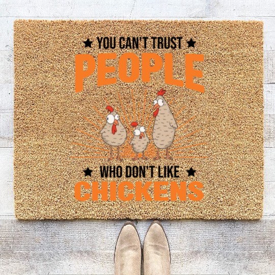 Chickens Saying Chicken Farmer Coir Doormats
