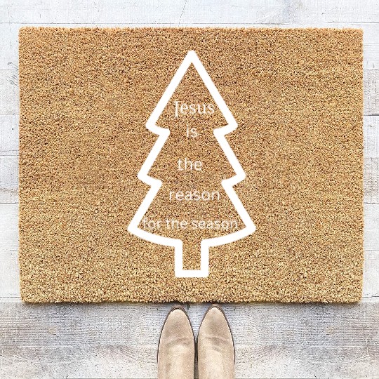 Jesus is the reason for the season Coir Doormats