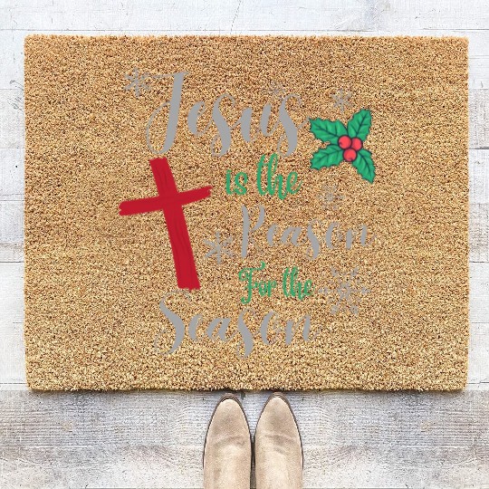 Jesus Is The Reason For The Season Coir Doormats