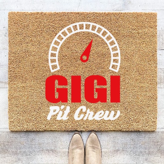 Gigi Racing Car Bday Party Family Matching Pit Cre Coir Doormats