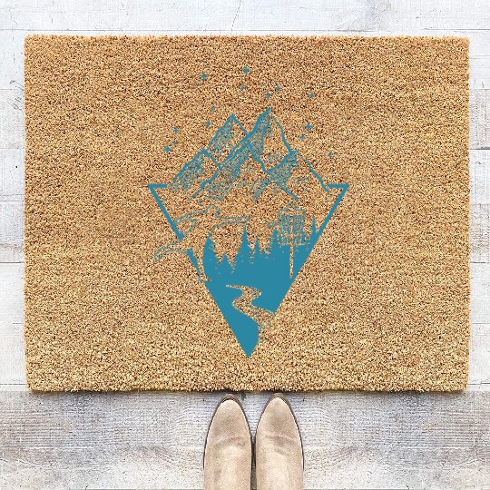 Disc Golf - Disc Golfing Player Ultimate Frisbee Coir Doormats