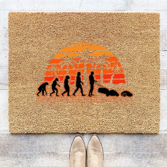 Robotic Lawnmower Evolution Retro Coir Doormats