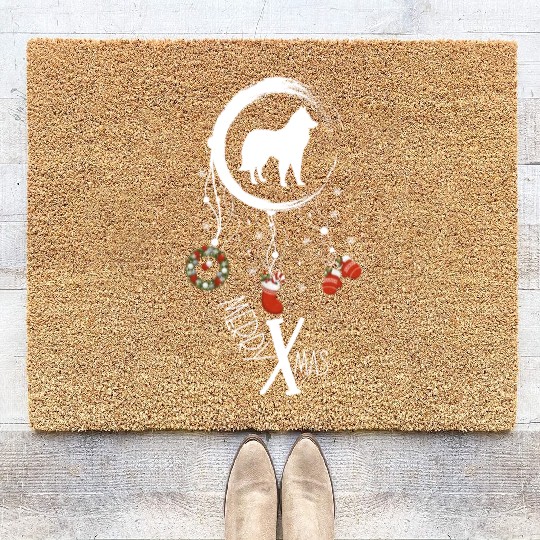 dog dreamcatcher Christmas Belgian Tervuren Coir Doormats