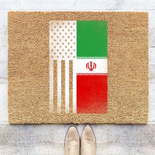 Iran Design for proud Iranian Americans Coir Doormats