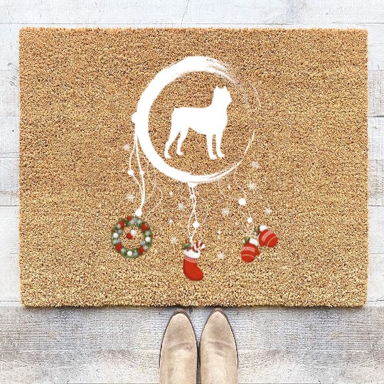 dog dreamcatcher Christmas Cane Corso Coir Doormats