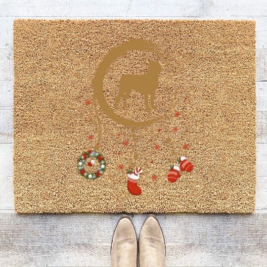 dog dreamcatcher Christmas Cane Corso Coir Doormats