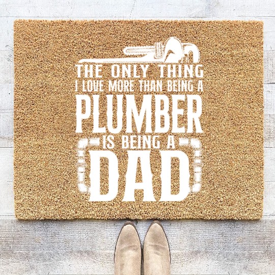 Plumbing Plumber Dad Vintage The Coir Doormats